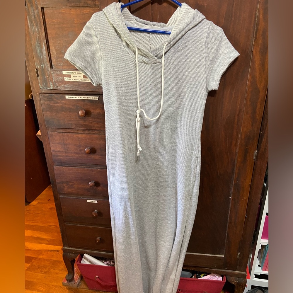 Fleece long hoodie